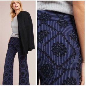 ett:twa by Anthropologie Pin Stripe Eyelet Pants